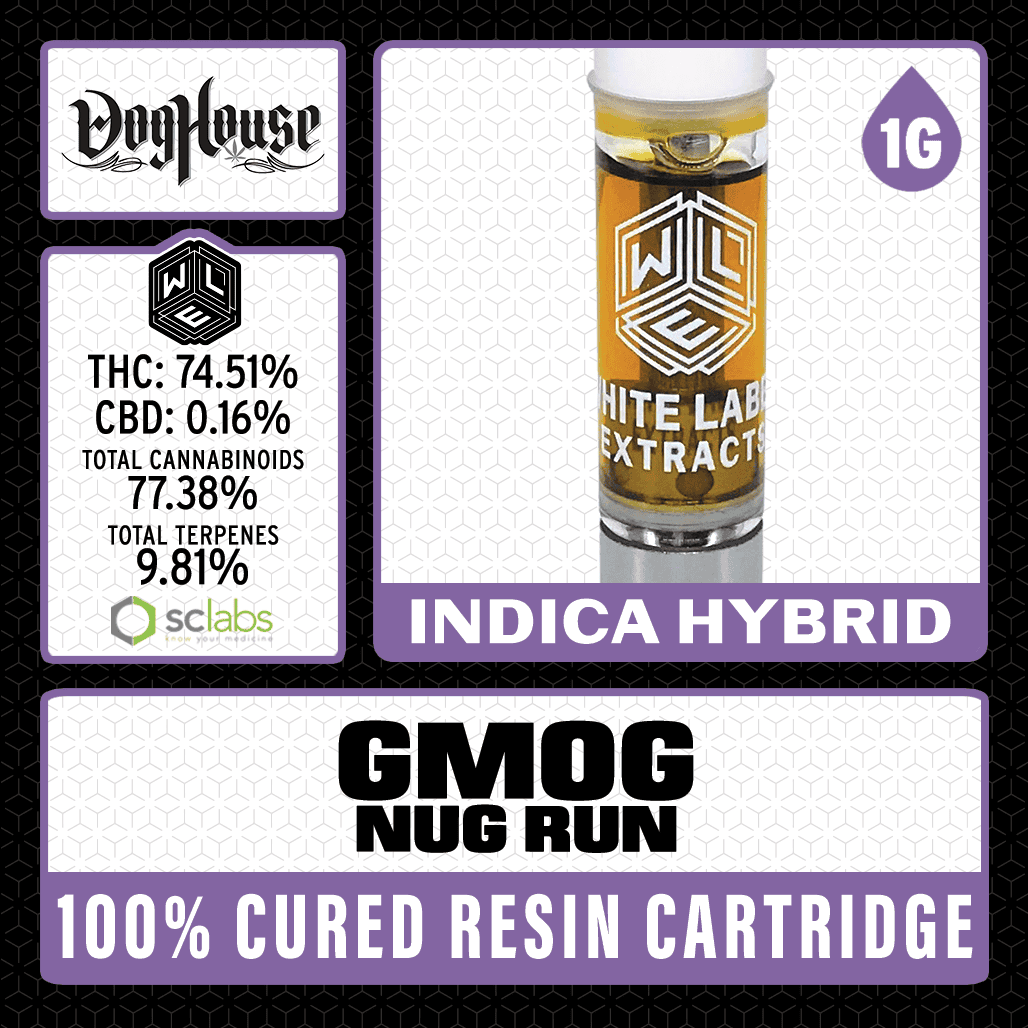 White Label Extracts 1g Cured Resin Cartridge - GMOG