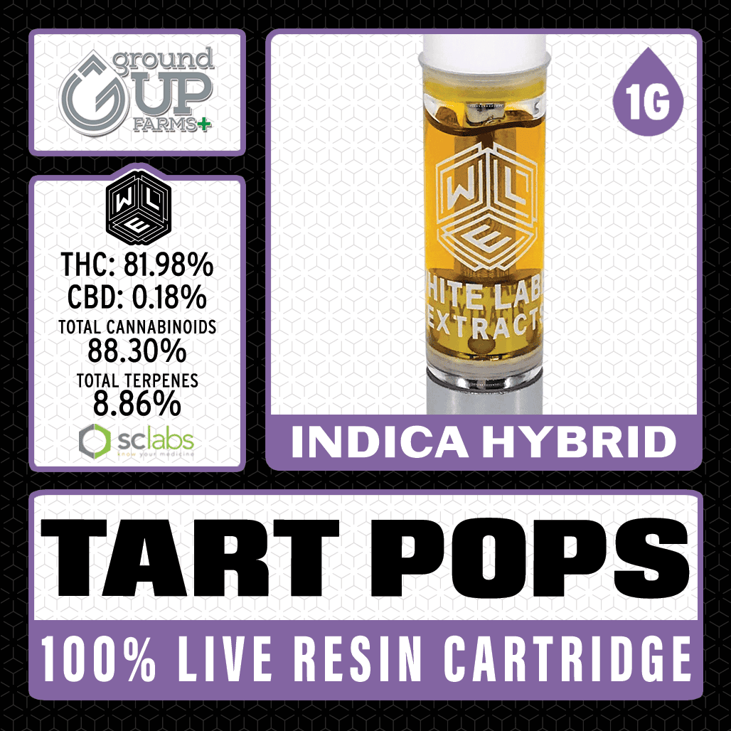 White Label Extracts 1g Live Resin Cartridge - Tart Pops
