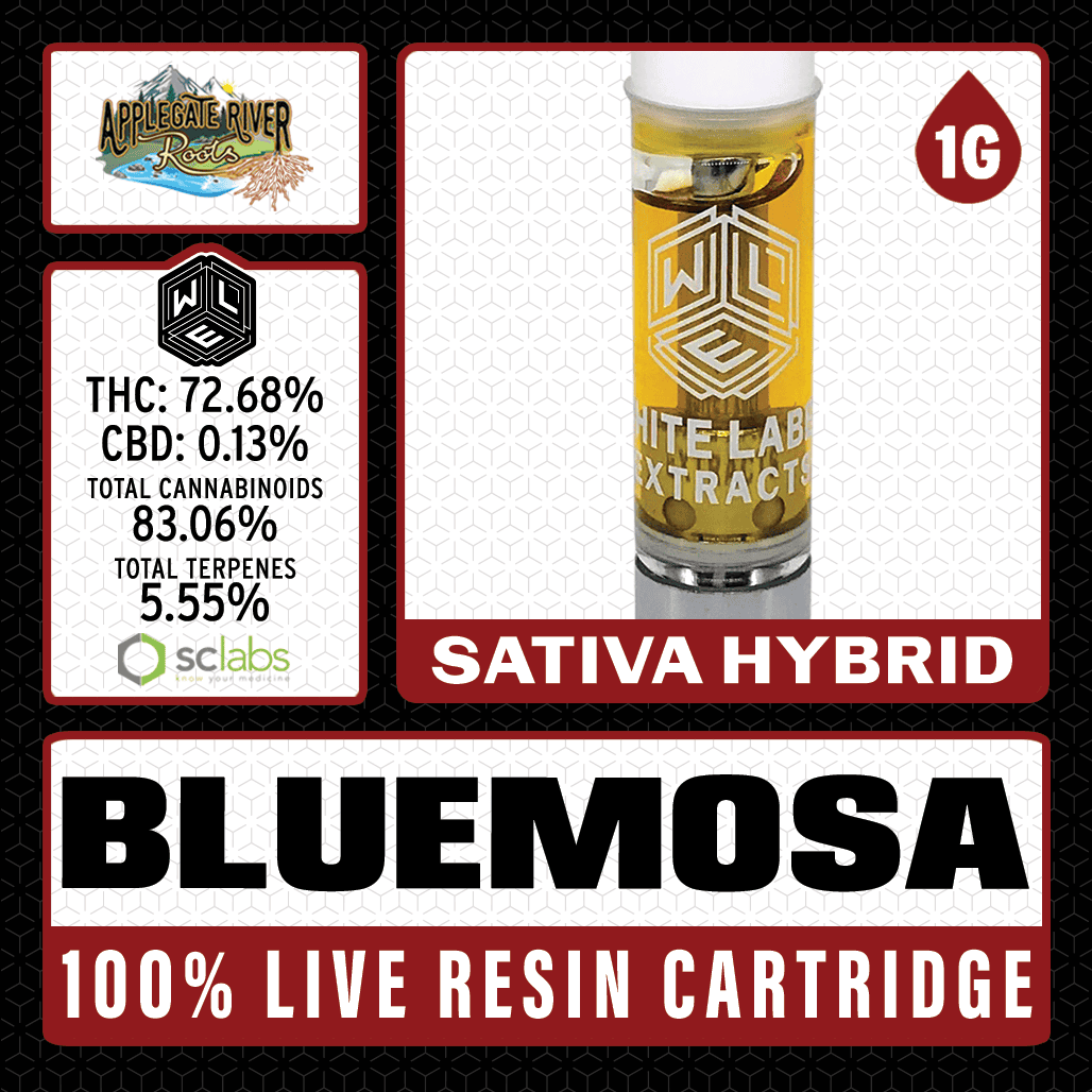 White Label Extracts 1g Live Resin Cartridge - Bluemosa