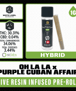 WLE Infused 1g Pre-Roll - Oh La La x Purple Cuban Affair