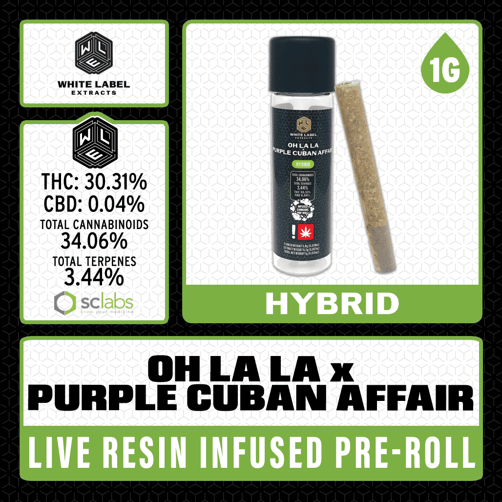 WLE Infused 1g Pre-Roll - Oh La La x Purple Cuban Affair