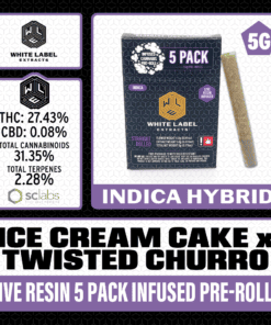 WLE Infused 1g Pre-Roll 5 pack - Ice Cream Cake x Twisted Churro