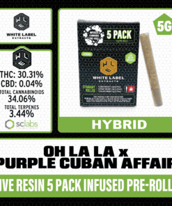 WLE Infused 1g Pre-Roll 5 pack - Oh La La x Cuban Affair
