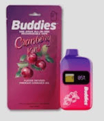 Buddies Brand 2G Flavored AIO Vape - Cranberry Kush