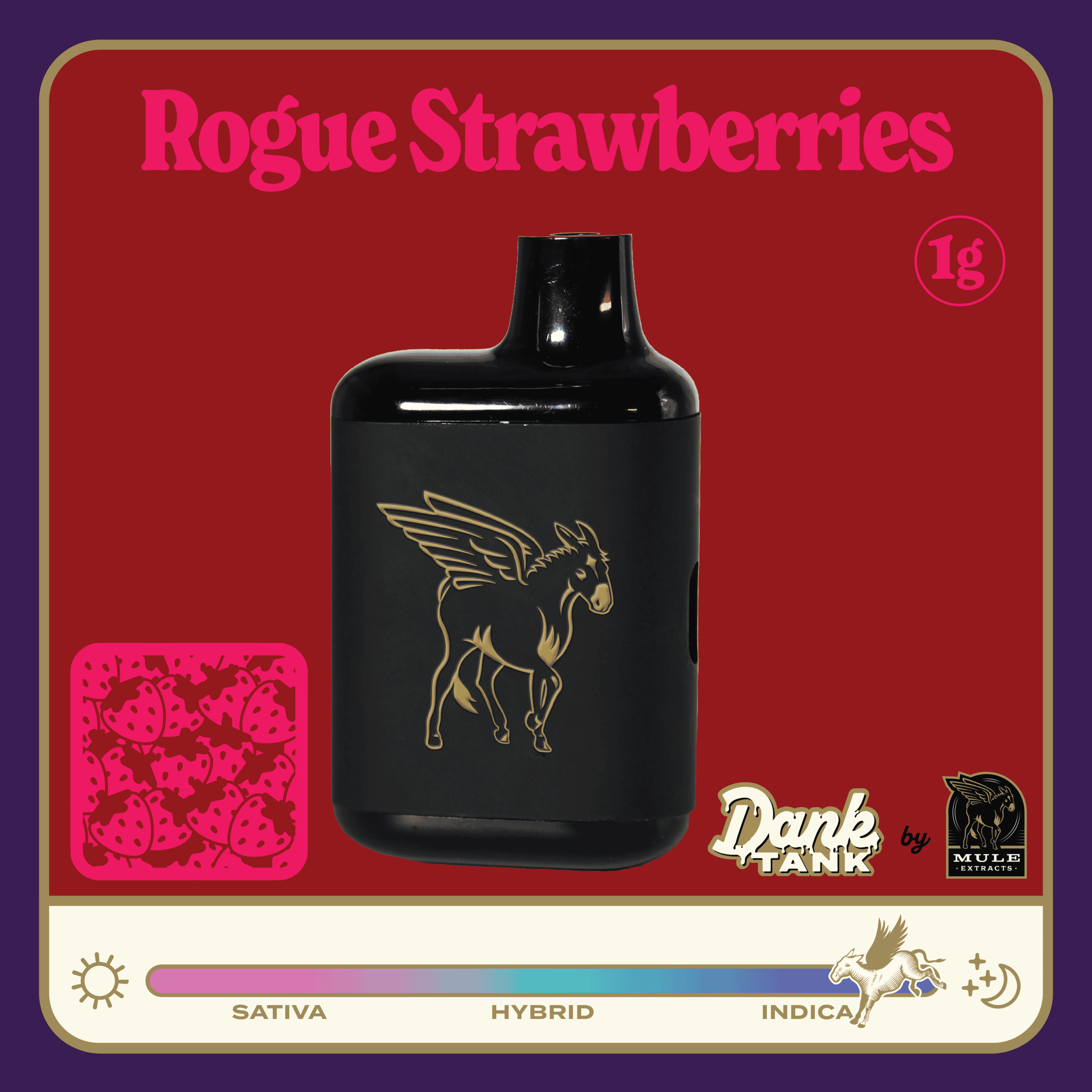 Mule Extracts 1g LR AIO Vape - Rogue Strawberries