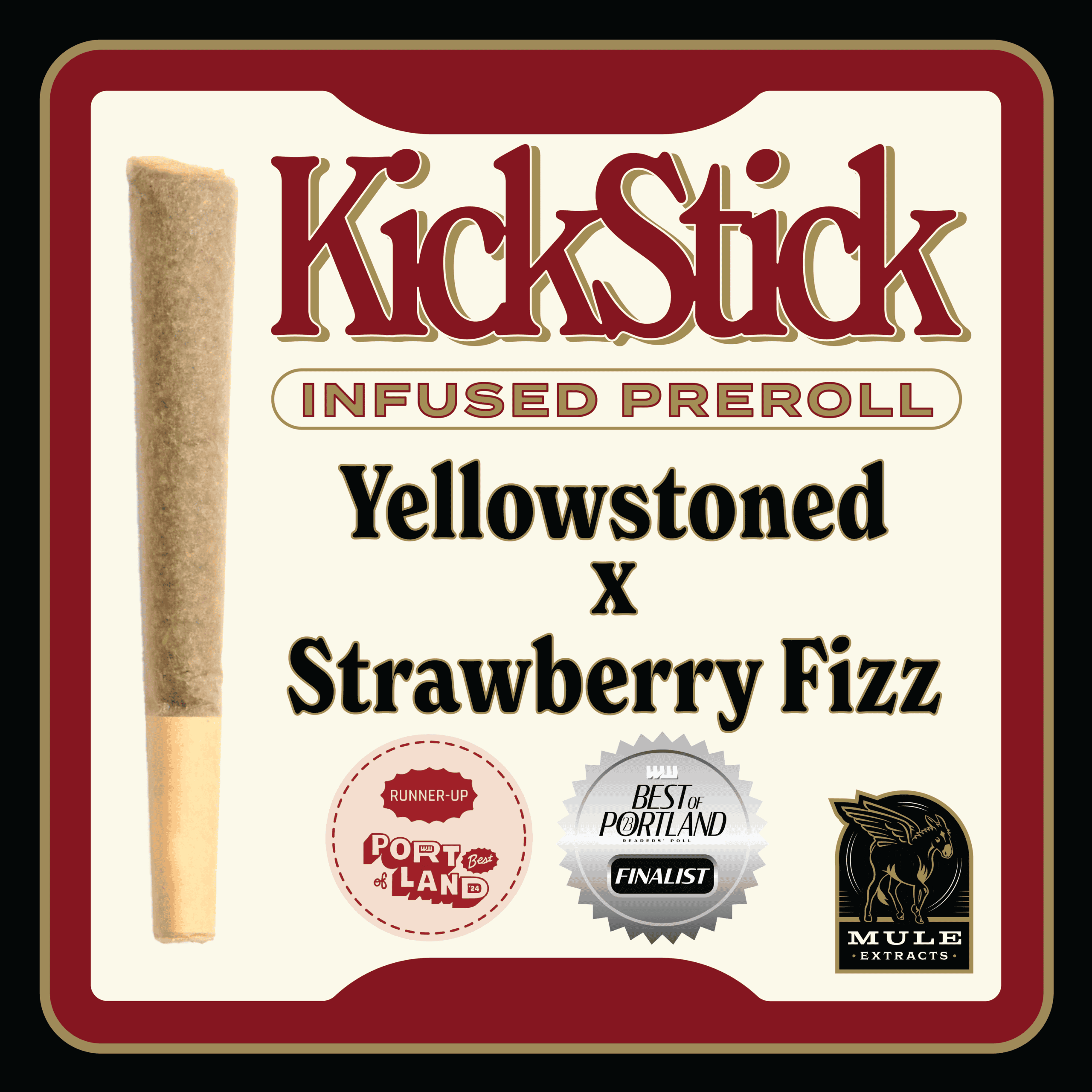 Mule Extracts Infused Pre Roll - Yellowstoned x Strawberry Fizz