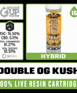 White Label Extracts 1g Live Resin Cartridge - Double OG Kush