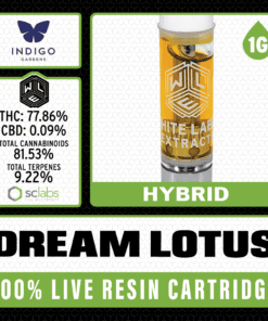 White Label Extracts 1g Live Resin Cartridge - Dream Lotus